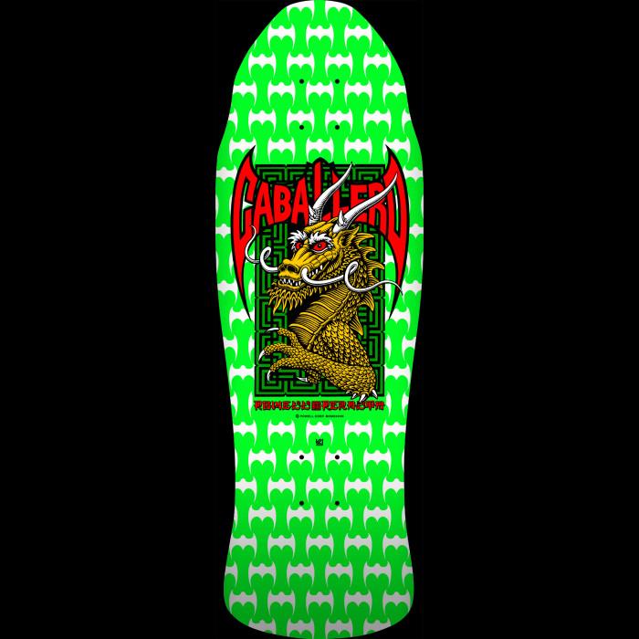 powell peralta Powell Peralta Steve Caballero Street Reissue Skateboard Deck Green/White - 9.625 x 29.75