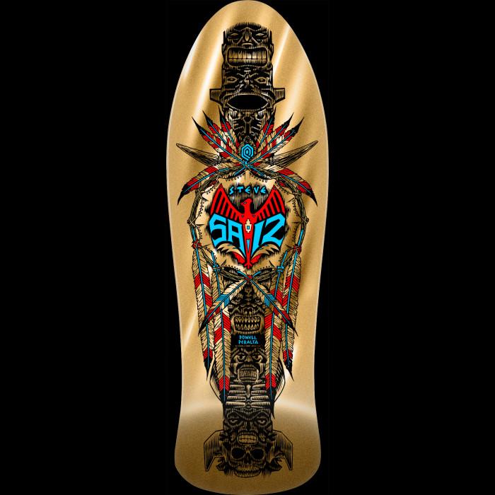 powell peralta Powell Peralta Steve Saiz Totem Reissue Skateboard Deck Gold Foil - 10 x 30.81