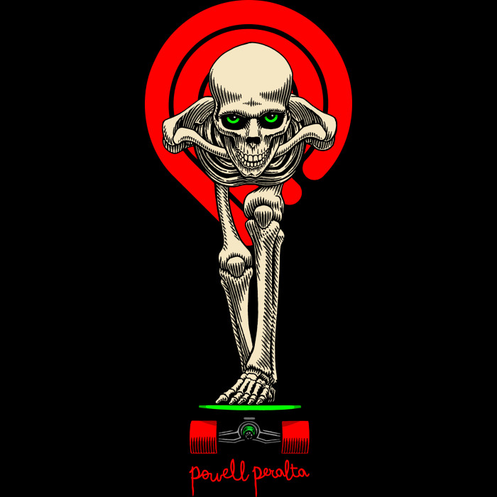 powell peralta Powell Peralta Tucking Skeleton Sticker 10pk