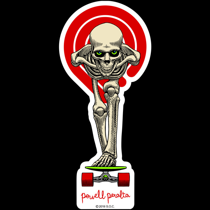 powell peralta Powell Peralta Tucking Skeleton Sticker Single