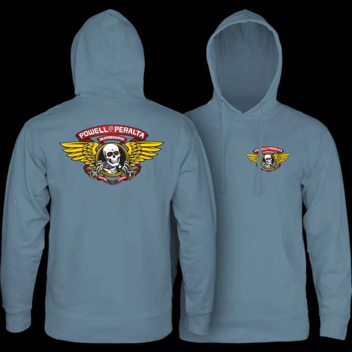 powell peralta Powell Peralta Winged Ripper Hooded Sweatshirt Mid Weight Storm Blue