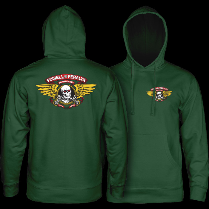 powell peralta Powell Peralta Winged Ripper Hooded Sweatshirt Mid Weight Alpine Green