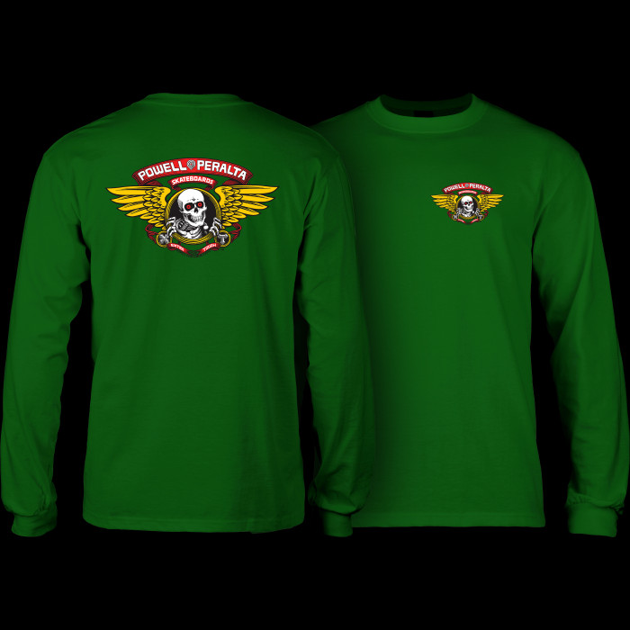 powell peralta Powell Peralta Winged Ripper L/S Shirt Forest Green