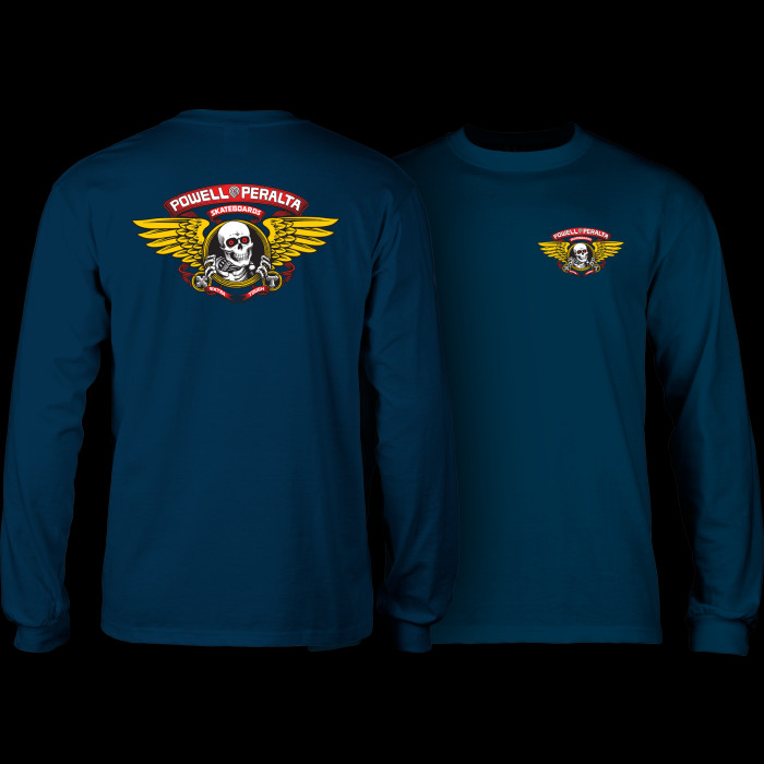 powell peralta Powell Peralta Winged Ripper L/S Shirt Navy