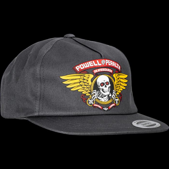 powell peralta Powell Peralta Winged Ripper Snap Back Cap - Charcoal