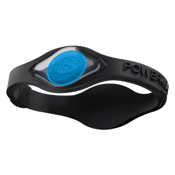 power balance Black Black with Black Lettering & Blue Hologram