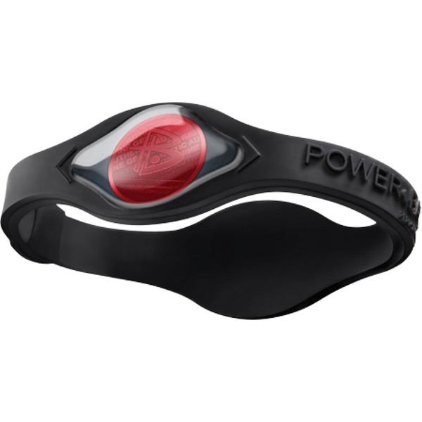 power balance Black Black with Black Lettering & Red Hologram