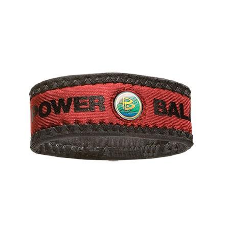 power balance Neoprene - Red Wristband with Black Lettering