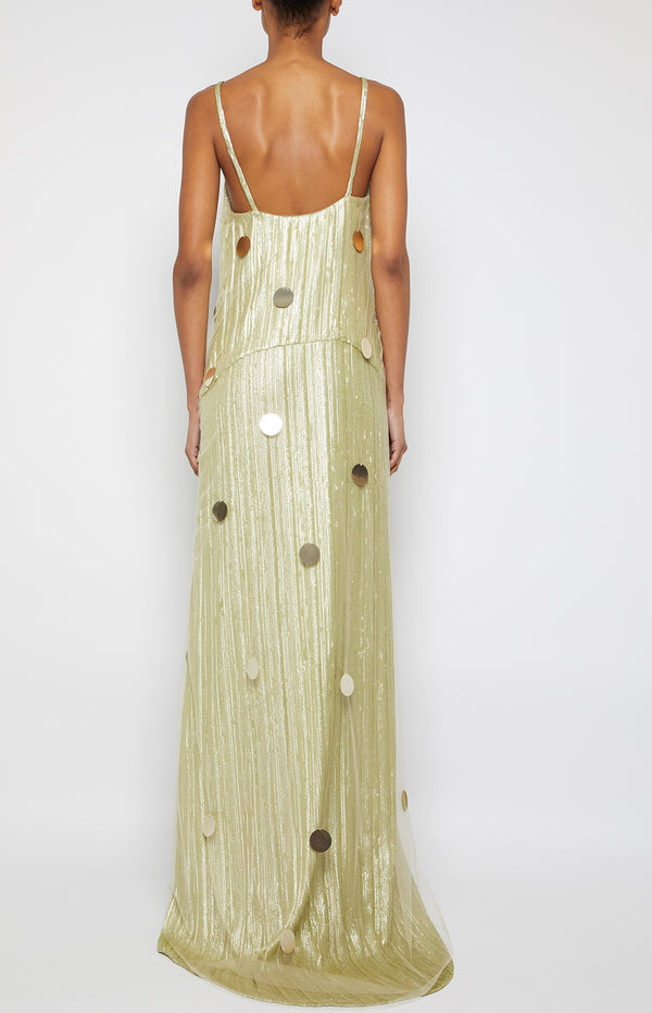 Prabal Gurung HI-LOW SLIP DRESS CHARDONNAY