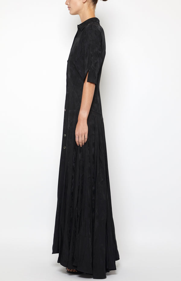 Prabal Gurung MAXI SHIRT DRESS BLACK