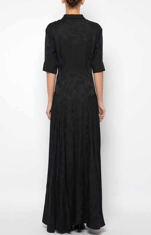 Prabal Gurung MAXI SHIRT DRESS BLACK