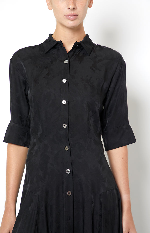 Prabal Gurung MAXI SHIRT DRESS BLACK