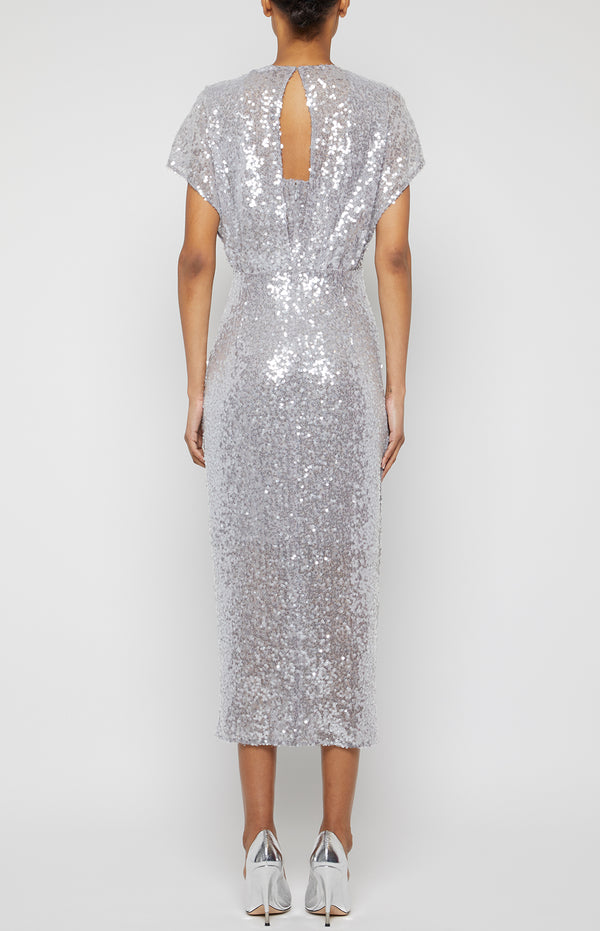 Prabal Gurung SEQUIN JACKIE DRESS GREY