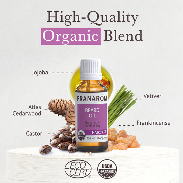 Pranarôm Beard Oil Essential Oil Wellness Blend - Organic