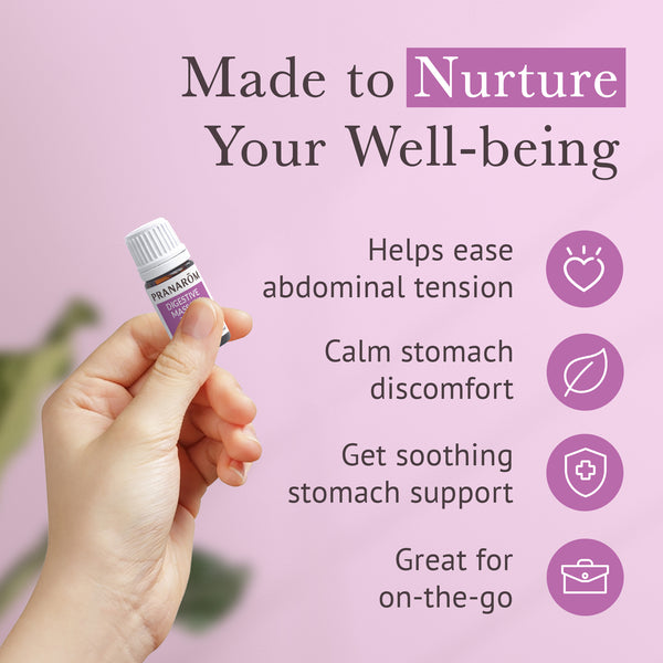 Pranarôm Digestive Massage Tonic Essential Oil Wellness Blend - Organic