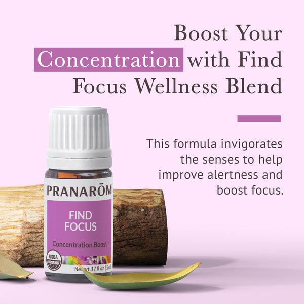Pranarôm Find Focus Essential Oil Wellness Blend - Organic