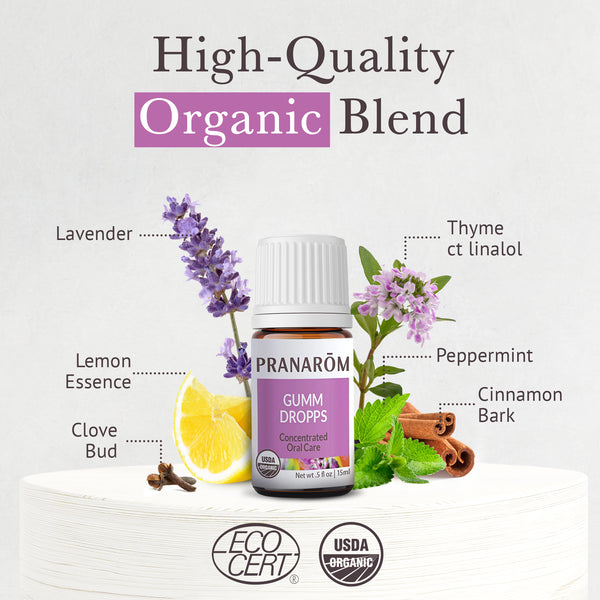 Pranarôm Gumm Dropps Essential Oil Wellness Blend - Organic