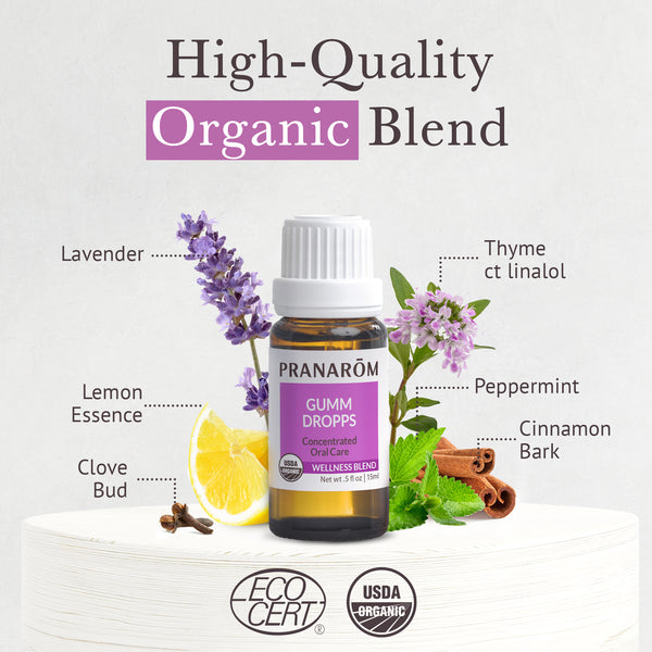 Pranarôm Gumm Dropps Essential Oil Wellness Blend - Organic