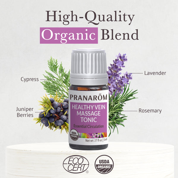 Pranarôm Healthy Vein Massage Tonic Essential Oil Wellness Blend - Organic