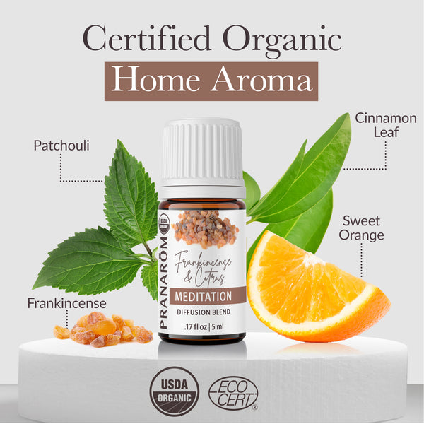Pranarôm Meditation Essential Oil Diffusion Blend - Organic