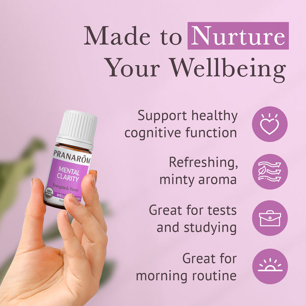Pranarôm Mental Clarity Essential Oil Wellness Blend - Organic