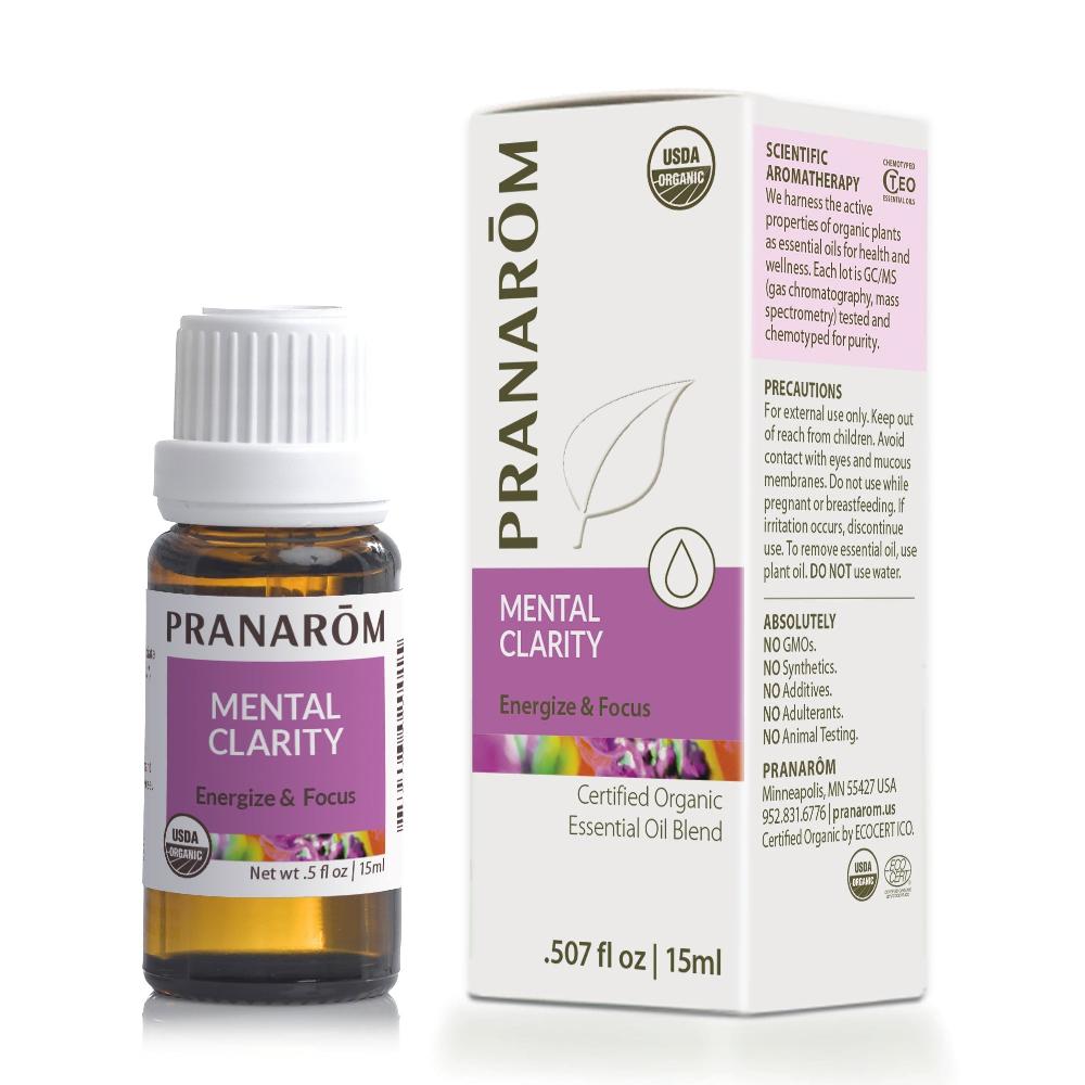 pranarôm Mental Clarity Essential Oil Wellness Blend - Organic