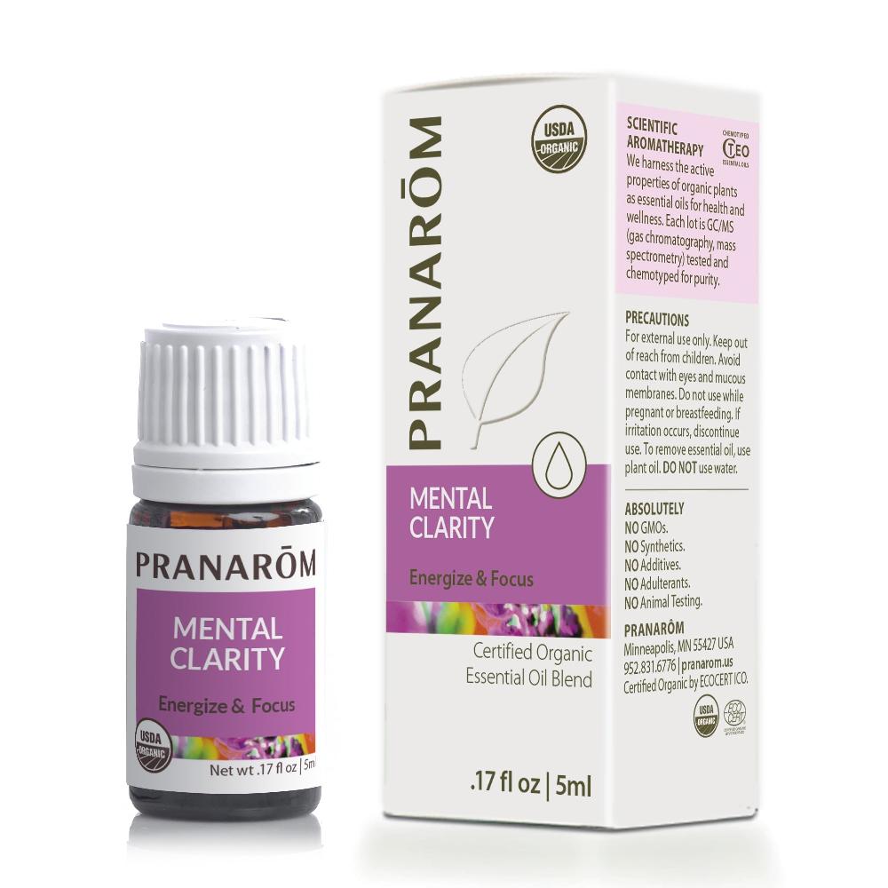 pranarôm Mental Clarity Essential Oil Wellness Blend - Organic