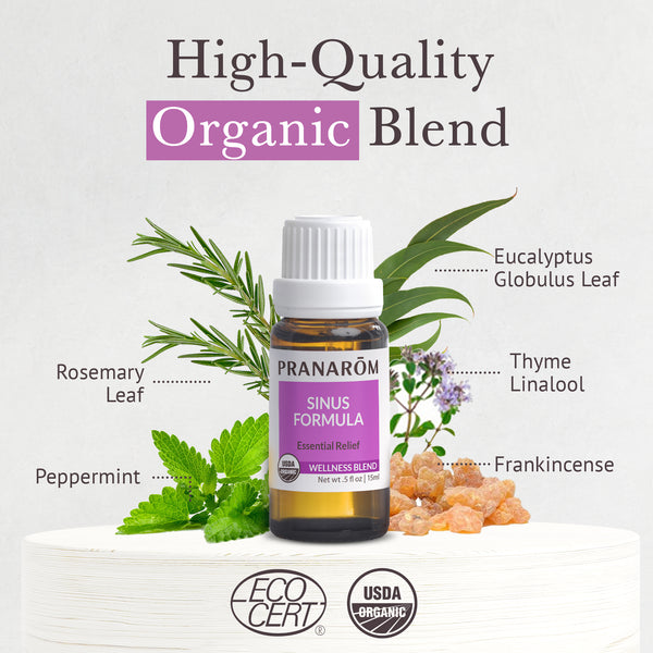 Pranarôm Sinus Formula Essential Oil Wellness Blend - Organic