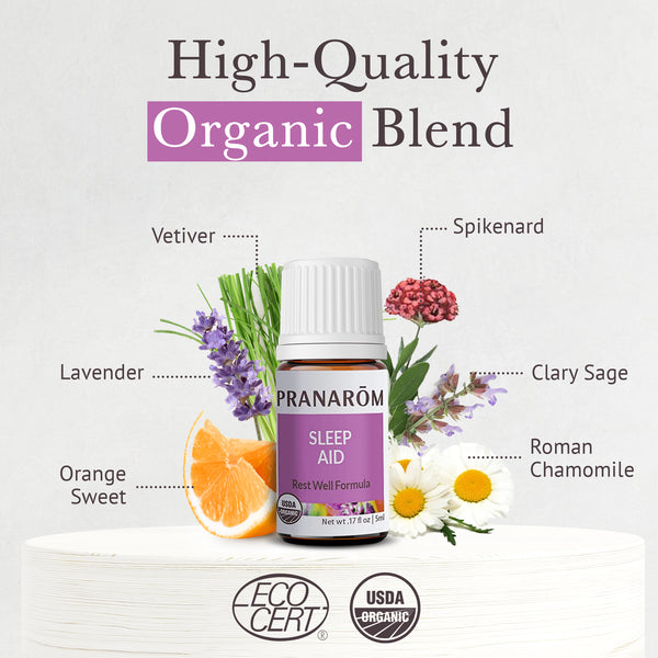 Pranarôm Sleep Aid Essential Oil Wellness Blend - Organic