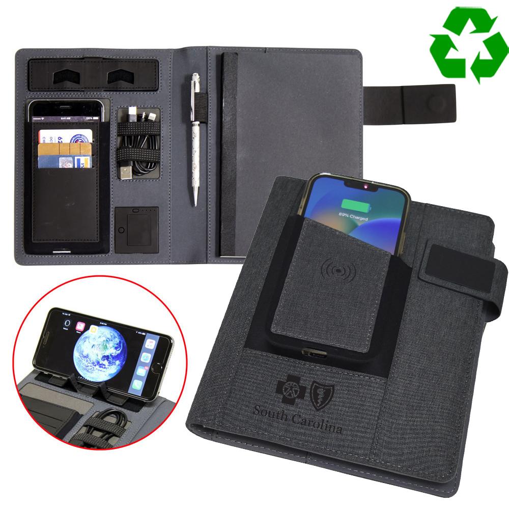 preferred nation Edison RPET Wireless Power Bank Folio