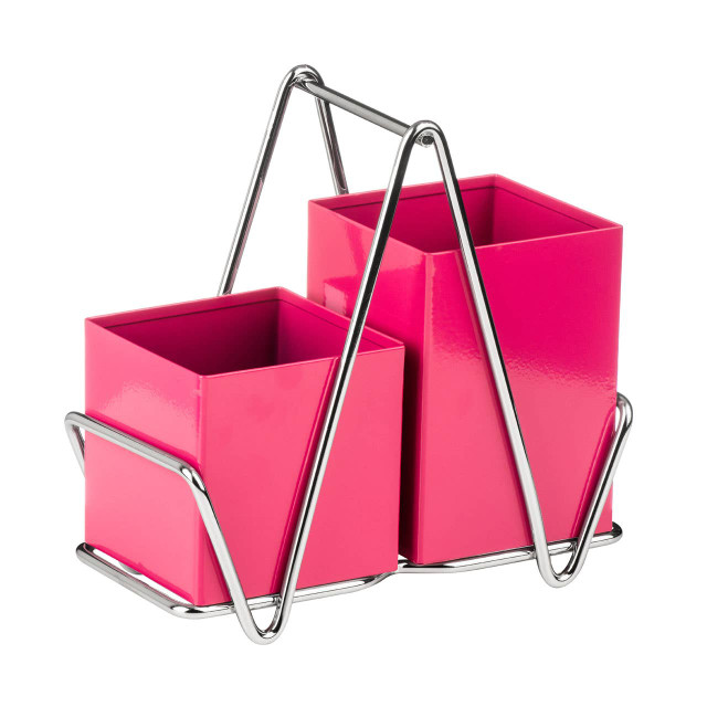 premier housewares 2 Compartment Hot Pink Cutlery Caddy