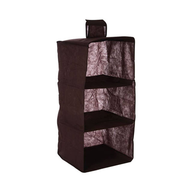 premier housewares 3 Sections Brown Hanging Garment Organiser