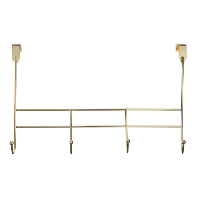 Premier Housewares 4 Hook Champagne Gold Over Door Hanger