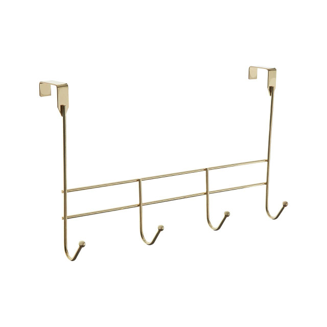Premier Housewares 4 Hook Champagne Gold Over Door Hanger