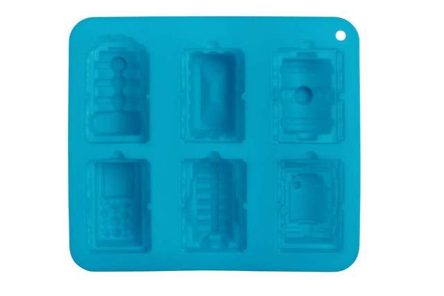 premier housewares 6 Train Design Turquoise Silicone Cake Mould