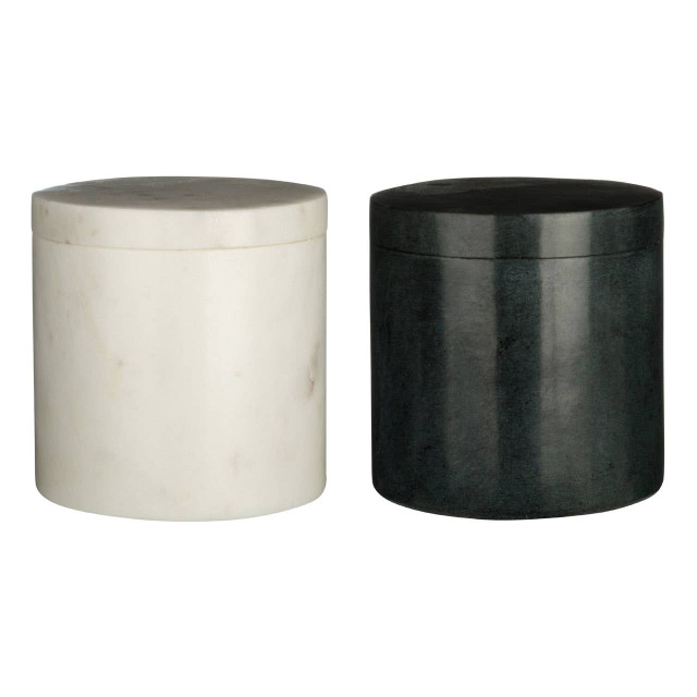 Premier Housewares Abaska Off White Marble Cotton Jar