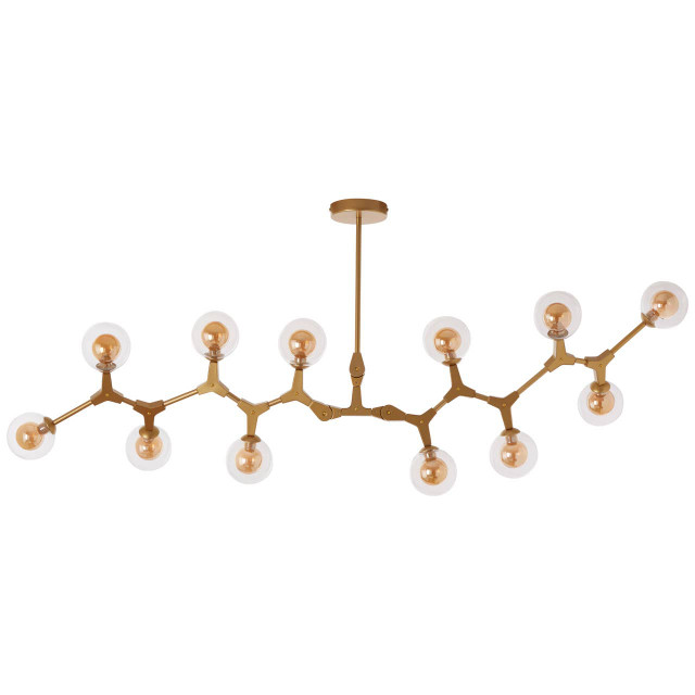 Premier Housewares Abira 12 Arm Gold Finish Pendant Light