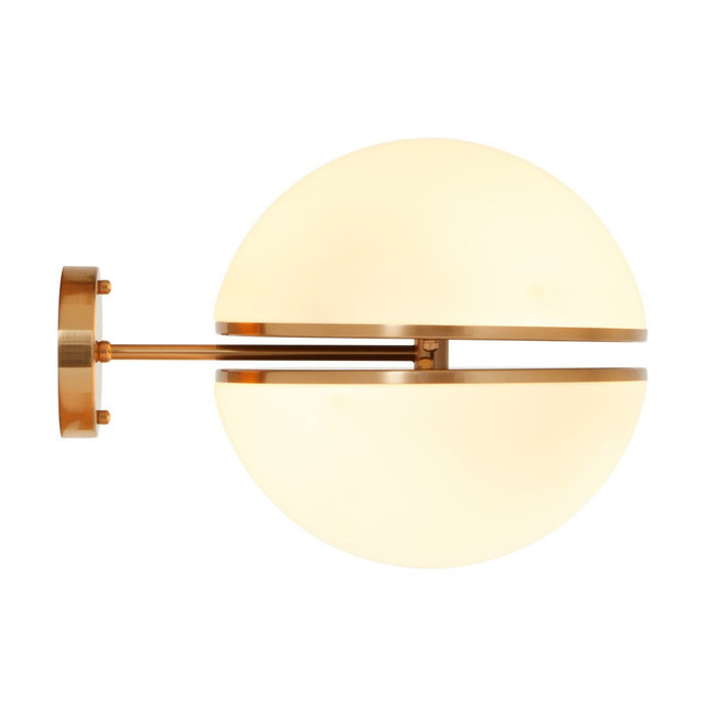 Premier Housewares Abira Brushed Brass Ball Wall Light