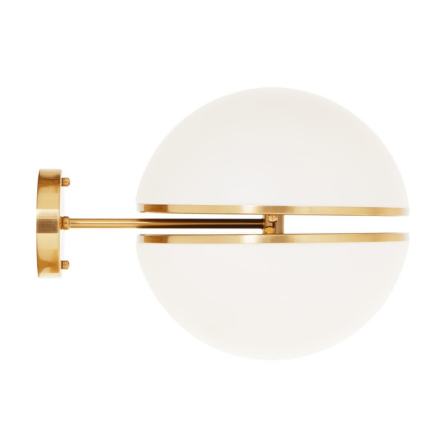 Premier Housewares Abira Brushed Brass Ball Wall Light