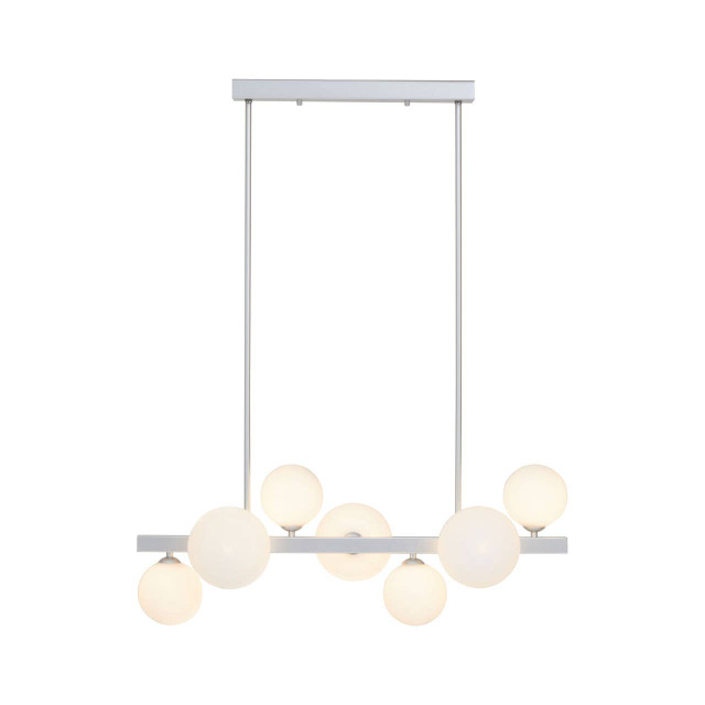 Premier Housewares Abira Chrome 7 Light Pendant Lamp