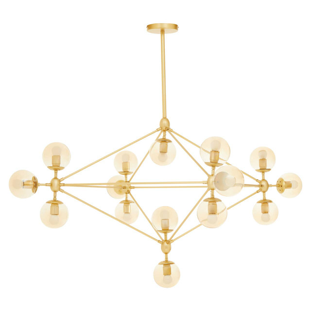 Premier Housewares Abira Fifteen Arm Gold Finish Pendant Light