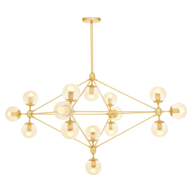 Premier Housewares Abira Fifteen Arm Gold Finish Pendant Light