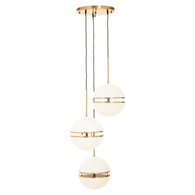 Premier Housewares Abira Three Ball Brass Pendant Light