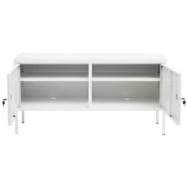 Premier Housewares Academy Two Door White Locker Cabinet