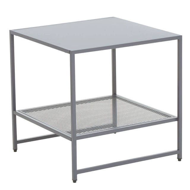 Premier Housewares Acero Grey Metal Square Side Table