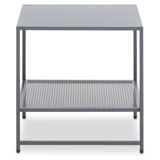 premier housewares Acero Grey Metal Square Side Table