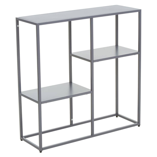 Premier Housewares Acero Grey Metal Three Tier Shelf Unit