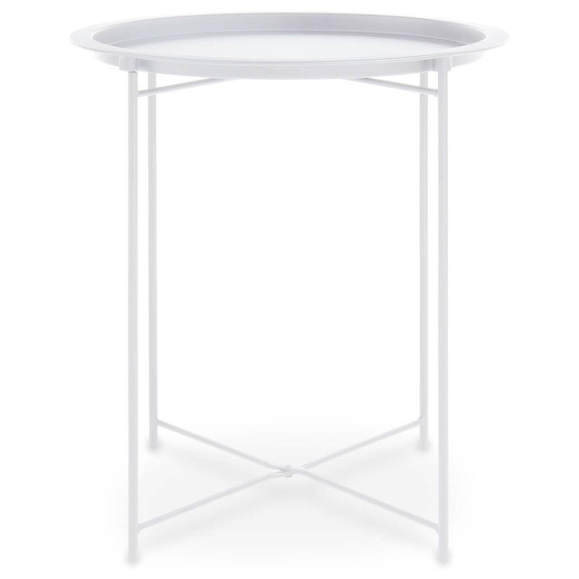 premier housewares Acero White Metal Round Side Table