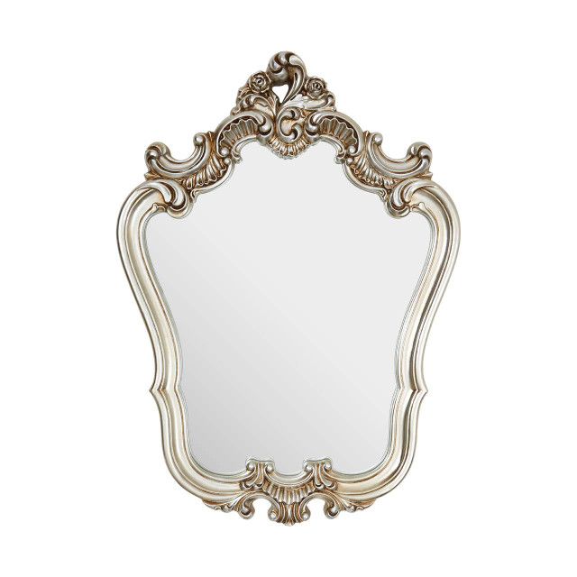 premier housewares Adelere Champagne Finish Rose Crest Wall Mirror