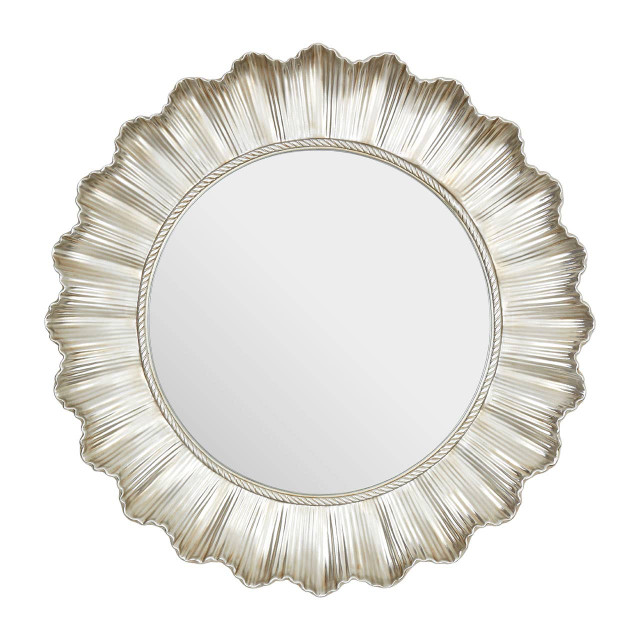 Premier Housewares Adelere Champagne Finish Scallop Wall Mirror